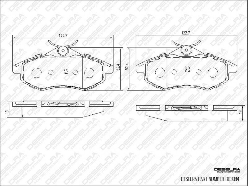 04-10 CITROEN C2/C3 FRONT BRAKE PAD SET (MOTOPART)
