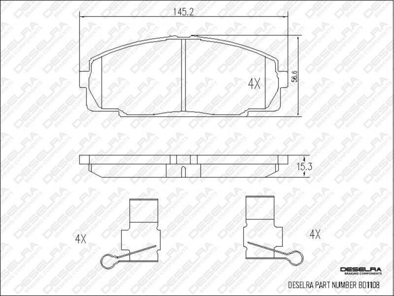 05-12 TOYOTA QUANTUM 2.7 (RH200) FRONT BRAKE PADS
