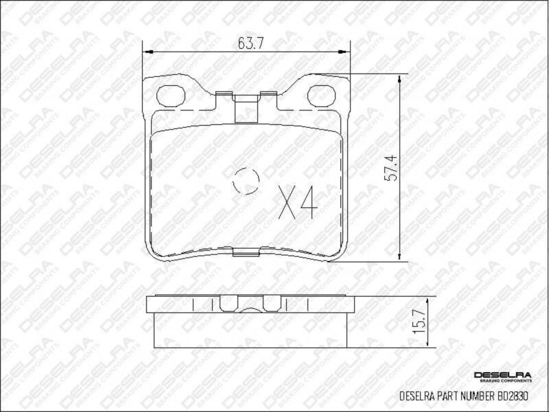00-08 PEUGEOT 607 3.0 V6 REAR BRAKE PADS (FERODO)