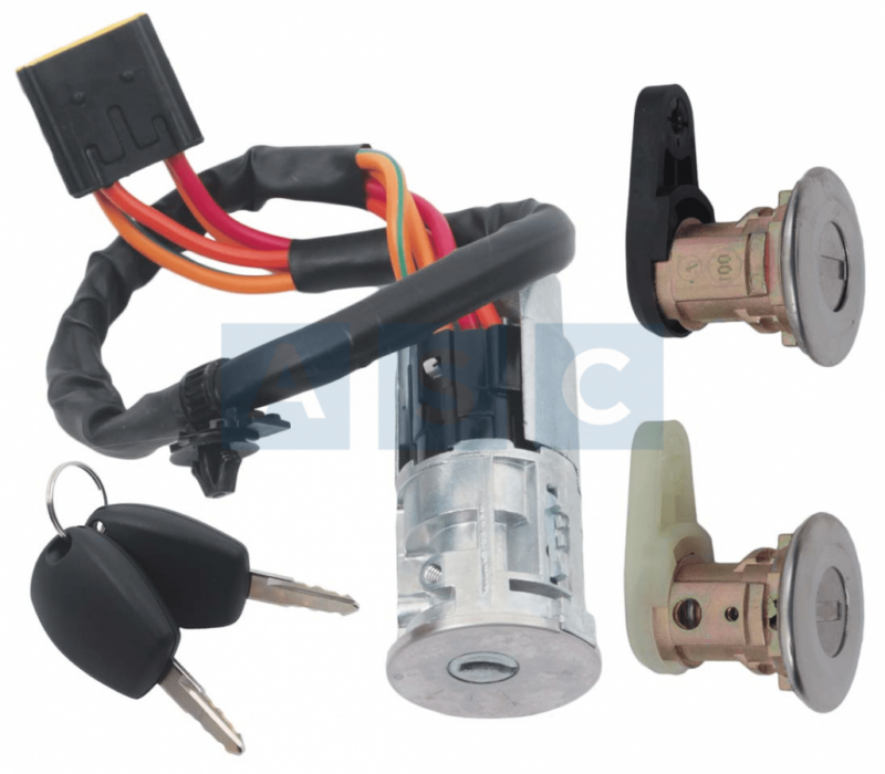 08- NISSAN NP200 BARREL COMPLETE KEY SET 3PC/SANDERO 08-