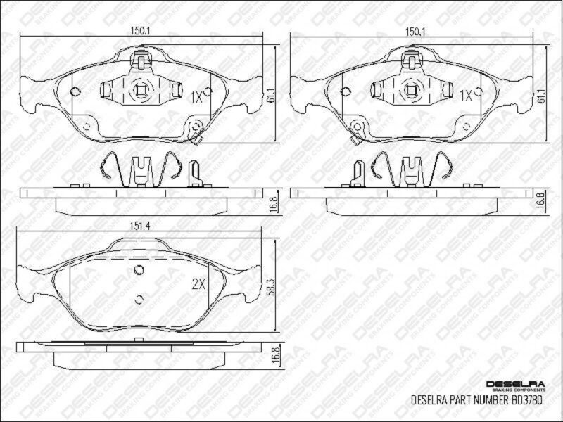 13- TOYOTA YARIS 1.3 SPRINT FRONT BRAKE PADS