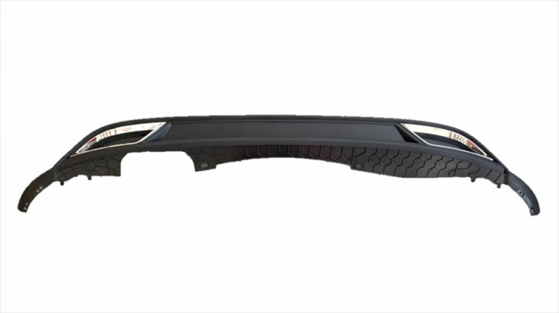 18-22 VW POLO 8 H/B R-LINE REAR BUMPER SPOILER + CHR/RIM
