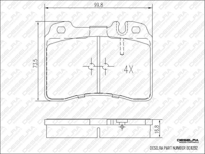 99-02 MERCEDES-BENZ CLK-CLASS (A208,C208) FRONT BRAKE PADS