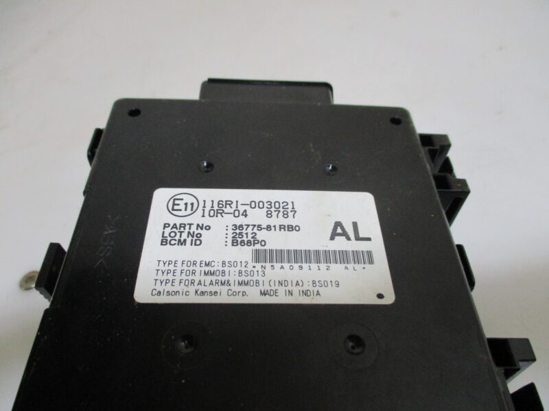 2023 SUZUKI CELERIO 1.0I BODY CONTROL MODULE