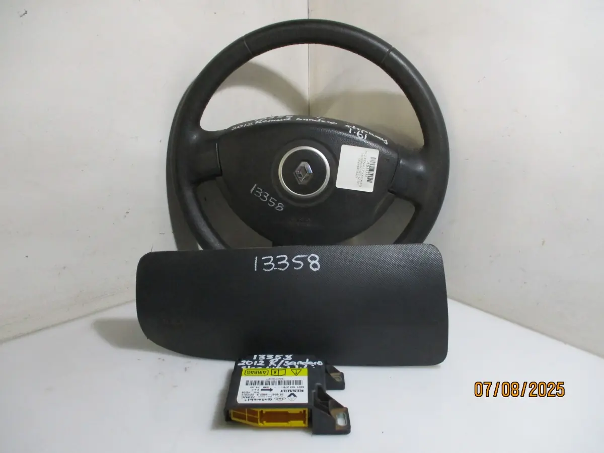 2012 RENAULT SANDERO 1.6I AIRBAG SET WITH DASHBOARD