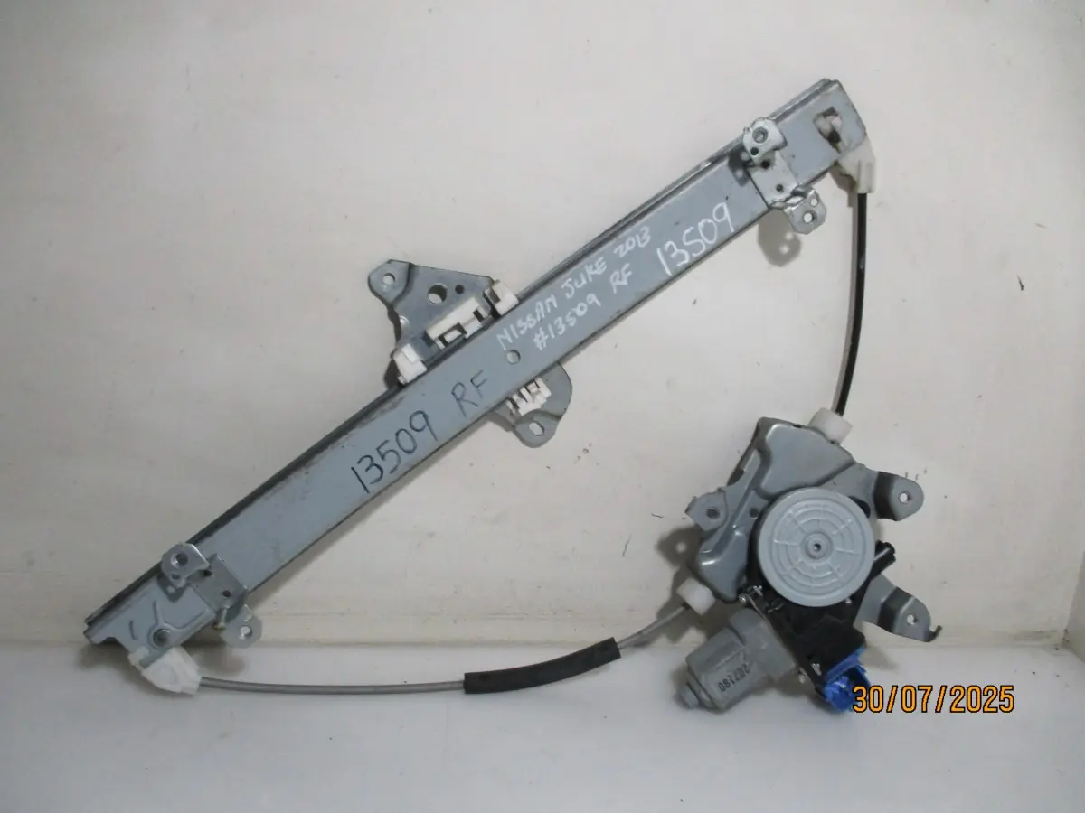 2013 NISSAN JUKE 1.6I RF WINDER MECH + MOTOR