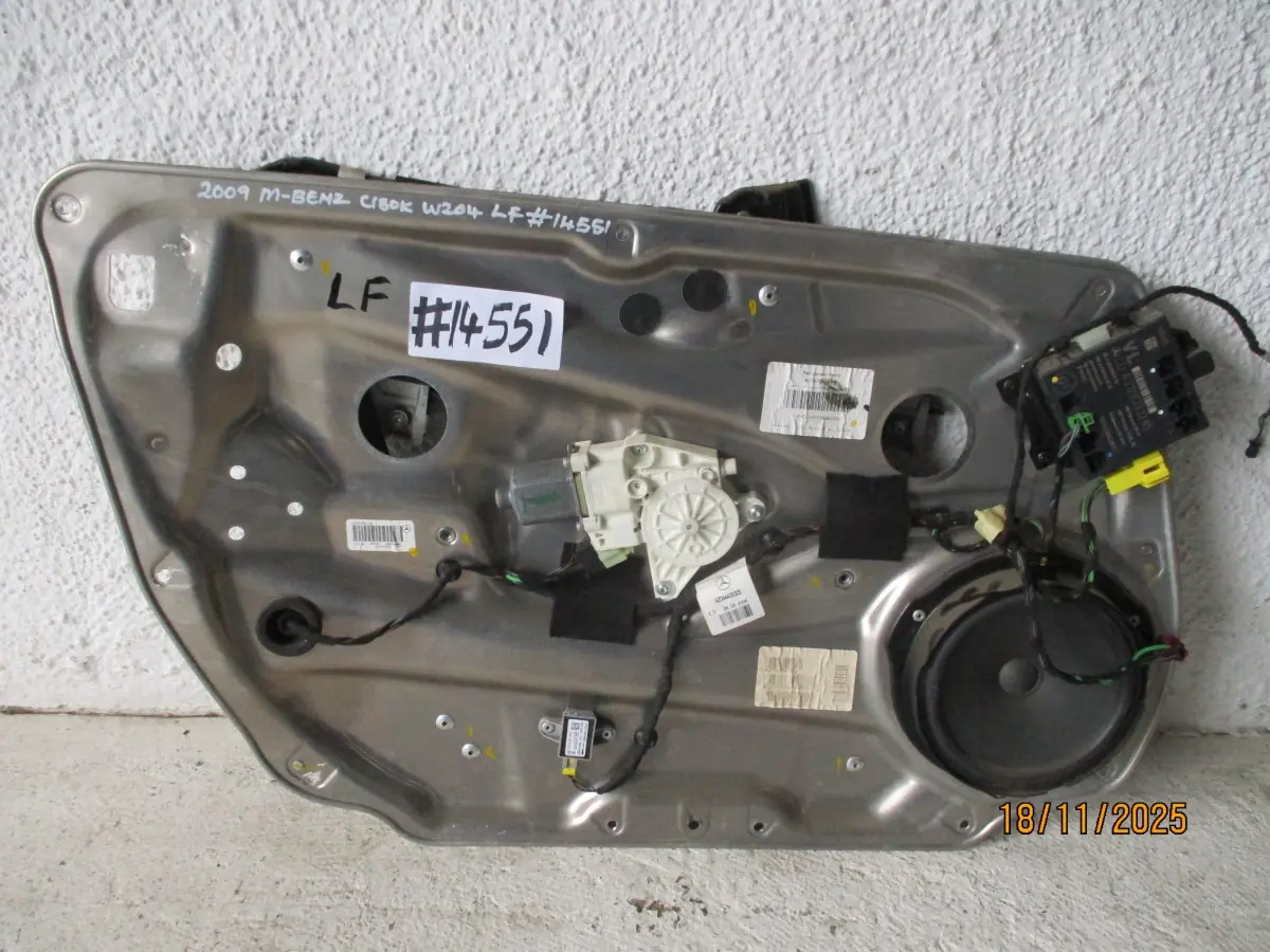 2009 MERCEDES-BENZ C180K W204 BLUEEFFICENCY A/T LF WINDER MECH + MOTOR