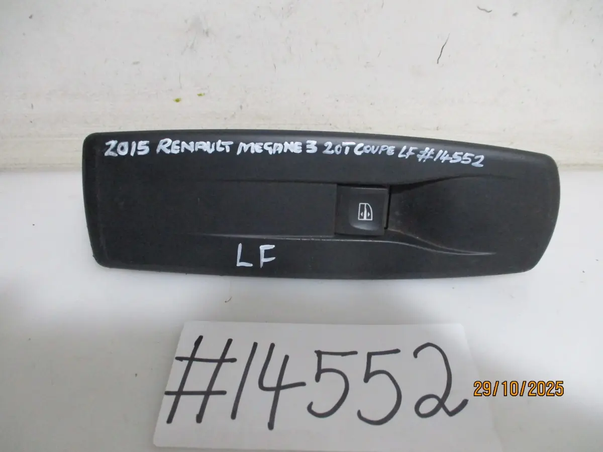 2015 RENAULT MEGANE 3 2.0T RS COUPE LF WINDOW SWITCH